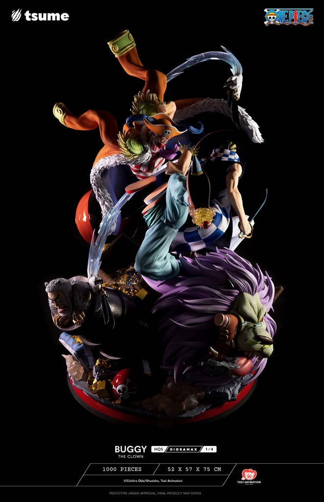 Résine / statue de Buggy The Clown One Piece by Tsume